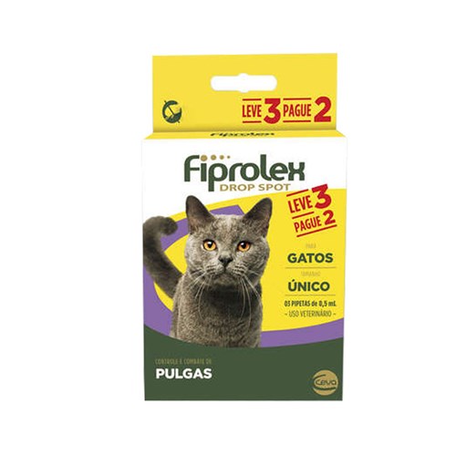 Combo Fiprolex Gatos Anti-pulgas Ceva Leve 3 Pague 2