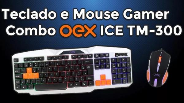 Combo Gamer Teclado Ice Backlight Mouse 6 Botao Oex Tm300