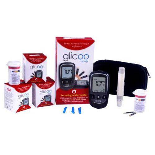 Combo Kit Medidor de Glicose Glicoo Completo + 150 Tiras