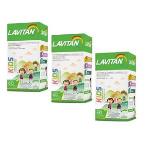 Combo Lavitan Kids Leve 3 Pague 2 - Polivitaminico para Crianças - 180 COMPRIMIDOS