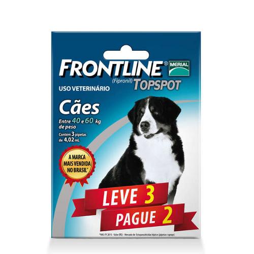 Combo Leve 3 Pague 2 - Frontline Topspot para Cães de 40 a 60kg
