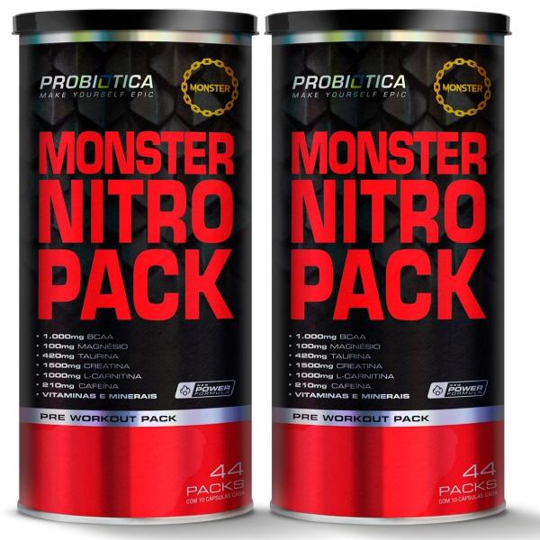 Combo 2 Monster Nitro Pack 44 Packs - Probiótica
