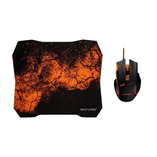 Combo Mouse e Mouse Pad Gamer Multilaser - Mo256