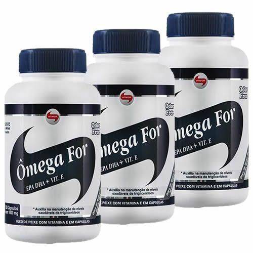 Combo 3 - Omegafor - 60 Cápsulas 1g - Vitafor