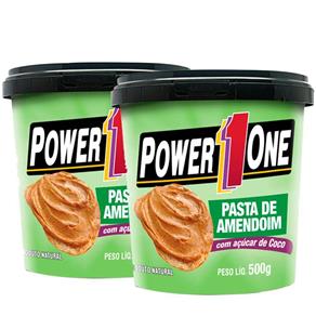 Combo 2 Pasta de Amendoim com Açúcar de Coco (500g Cada) - Power One