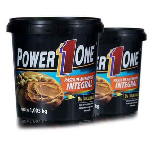 Combo 2 Pastas de Amendoim Integral Lisa 1kg - Power One