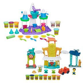 Combo Play-Doh Hasbro - Castelo Sorvete + Town Center 3 em 1