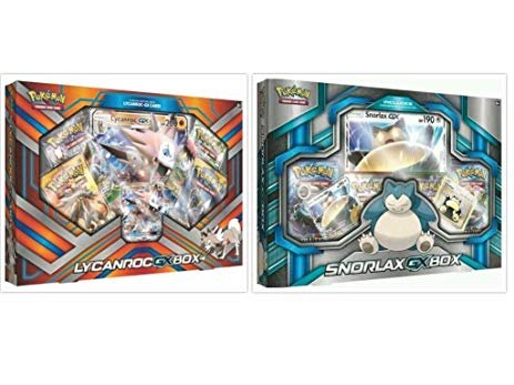 Combo Pokémon Box Snorlax Gx + Box Lycanroc Gx Copag
