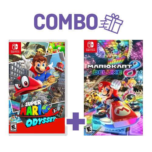 Tudo sobre 'Combo Super Mario Odyssey + Mario Kart 8 Deluxe - Switch'