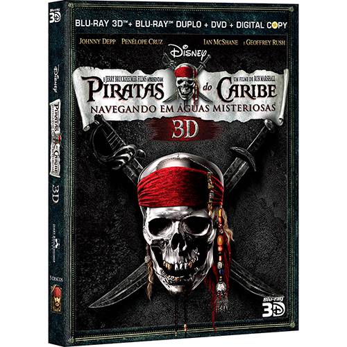 Combo Superset Piratas do Caribe 4 (Blu-Ray Duplo/ Blu-Ray 3D/ DVD /Digital Copy) - 5 Discos