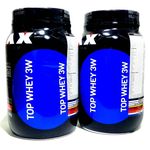 Combo 2 Top Whey 3w 900g (baunilha) + Coqueteleira - Max Titanium