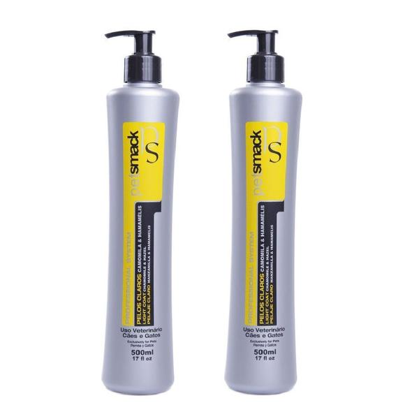 Combo 2un Shampoo Pelos Claros 500ml - Pet Smack - Centagro