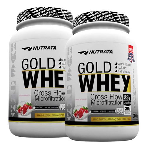 Combo 2 Unidades Whey Protein GOLD WHEY - Nutrata Suplementos - 900g