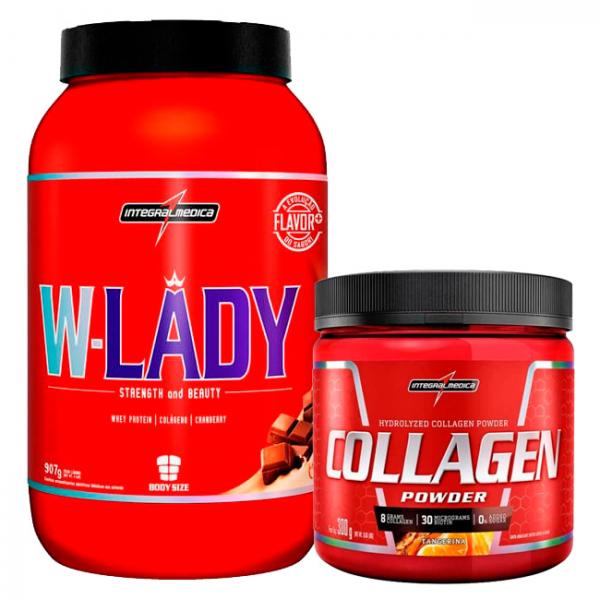 Combo - W-Lady 907g + Collagen Powder 300g - Integralmédica - Integralmedica