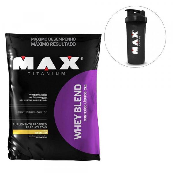 Combo Whey Blend 2 Kg Chocolate + Coqueteleira - Max Titanium