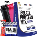 Kit Whey protein Isolado 900g + Creatina + Shaker