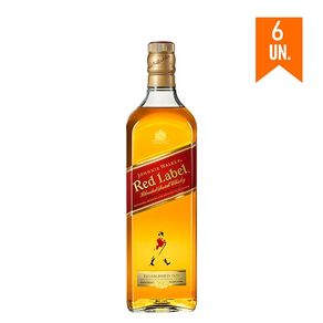 COMBO WHISKY JOHNNIE WALKER Red Label 1L - 6 Unidades