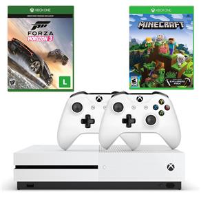 Combo Xbox One 500Gb + Forza Horizon 3 + Minecraft Explorers Pack + Controle Extra