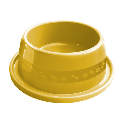 Comedouro Plástico Furacão Pet Antiformiga Nº2 550ml - Amarelo