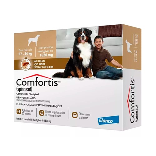 Comfortis Anti Pulgas para Cães de 27 a 54kg com 1 Comprimido