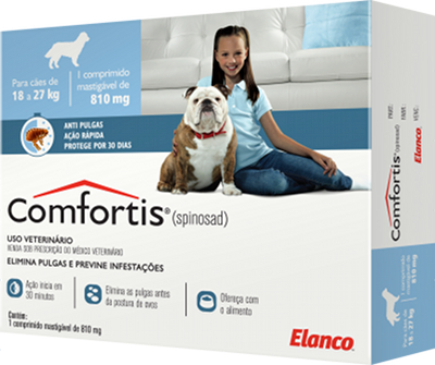 Comfortis - AntiPulgas - G - Cães de 18 a 27Kg - Elanco