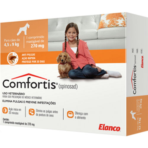 Comfortis Antipulgas para Cães e Gatos 270 Mg (1 Comprimido)