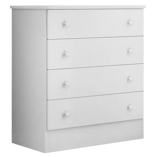 Cômoda 4 Gaveta Doce Sonho Branco - Qmovi