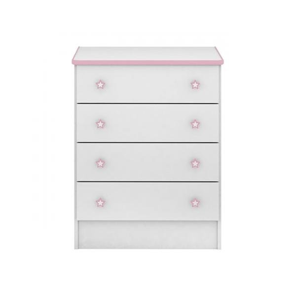 Cômoda 4 Gavetas - Qmovi Linha Doce Sonho