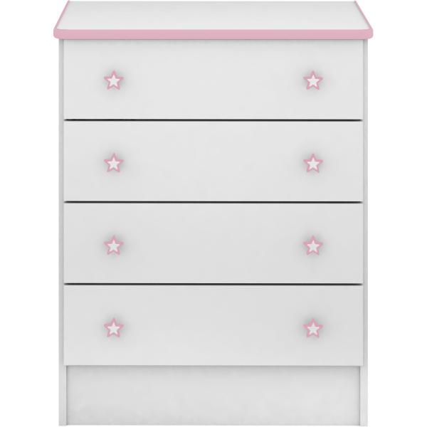 Cômoda 4 Gavetas - Qmovi Linha Doce Sonho
