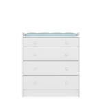 Cômoda Doce Sonho 4 Gavetas Com Trocador Branco Qmovi