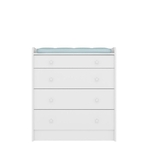 Cômoda Doce Sonho 4 Gavetas Com Trocador Branco Qmovi