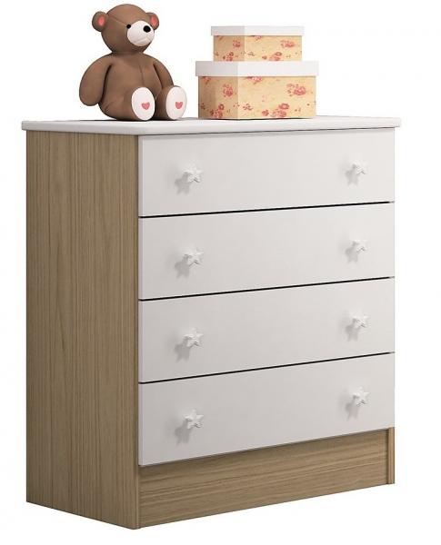 Cômoda Infantil 4 Gavetas Doce Sonho 103 - QMovi