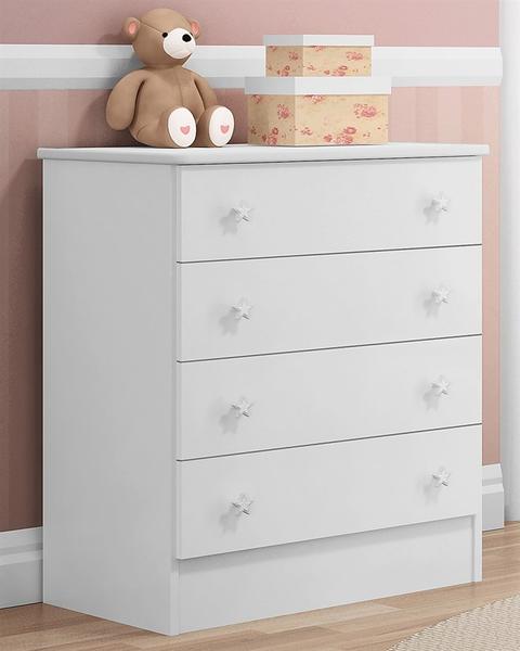 Cômoda Infantil 4 Gavetas Doce Sonho 103 - QMovi