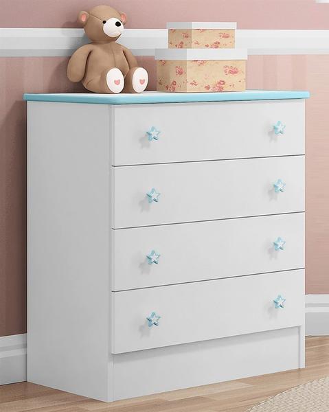 Cômoda Infantil 4 Gavetas Doce Sonho 103 - QMovi