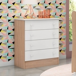 Cômoda Infantil Qmovi Doce Sonho 4 Gavetas 777.5