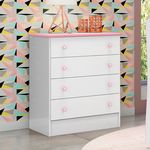 Cômoda Infantil Qmovi Doce Sonho 4 Gavetas 777.5