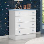 Cômoda Infantil Qmovi Doce Sonho 4 Gavetas 777.5