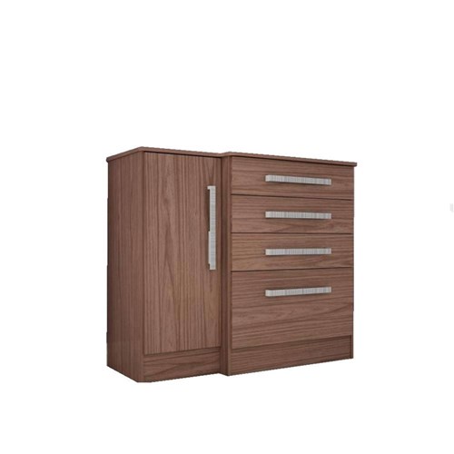 Comoda Sapateira 4 Gavetas Luna Ebano - Qmovi