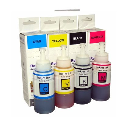 Compatível: Kit 4 Tintas para Epson Bulk Ink L495 CMYK 70ml Premium Kit 4 Tintas para Epson Bulk Ink L495 CMYK 70ml Premium