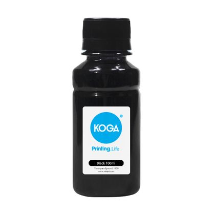 Compatível: Tinta Epson L1800 Bulk Ink Black 100ml Corante Koga Tinta para Epson L1800 Bulk Ink Black 100ml Corante Koga