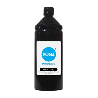 Compatível: Tinta Impressora Canon Universal 1 Litro Black Pigmentada Koga Tinta para Impressora Canon Universal 1 Litro Black Pigmentada Koga