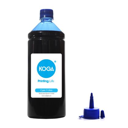 Compatível: Tinta Epson Bulk Ink L375 Cyan Corante 1 Litro Koga Tinta para Epson Bulk Ink L375 Cyan Corante 1 Litro Koga