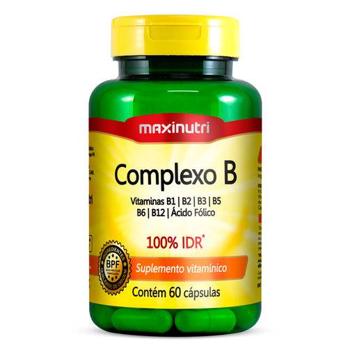 Complexo B - 60 Cápsulas - Maxinutri