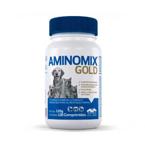 Complexo Vitamínico Aminomix Gold Comprimidos Vetnil