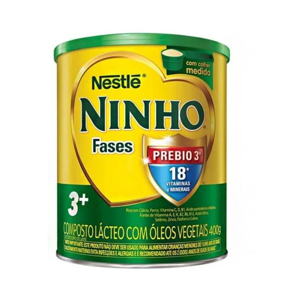 Composto Lácteo em Pó Ninho Fases 3+ 400g - 01 Unidade - Nestlé