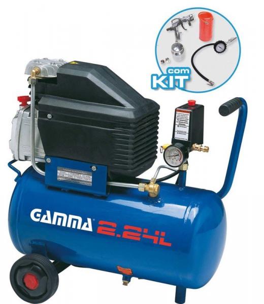 Compressor Ar 2hp 7,6/24l Kit 110 Gamma