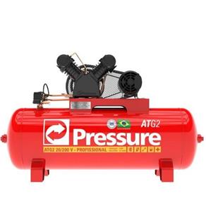 Compressor de Ar 200 Litros 20 Pés - 5HP - Trifásico - ATG2 20/200 V-5HP - Pressure