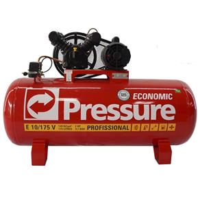Compressor de Ar 10 Pés 175 Litros Media Pressão Monofásico - PRESSURE