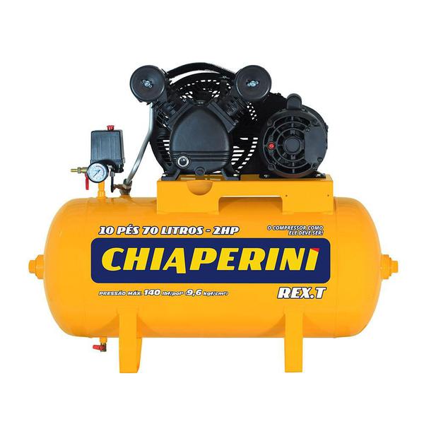 Compressor de Ar 10 Pés 70 Litros Monofásico Bivolt Chiaperini