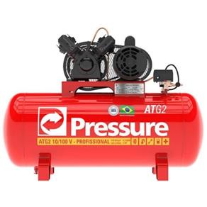 Compressor de Ar 100 Litros 10 Pés - 2HP - Monofásico - ATG2 10/100 V-2HP - Pressure